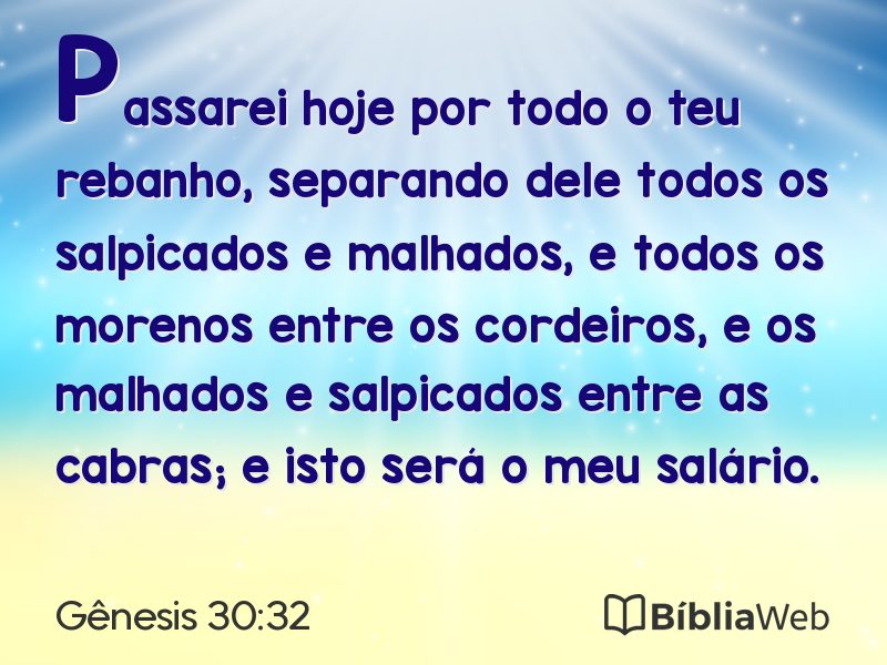 Gênesis 30:32 em imagem para compartilhar
