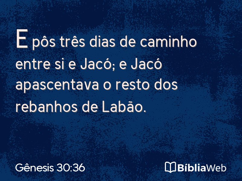 Gênesis 30:36 em imagem para compartilhar