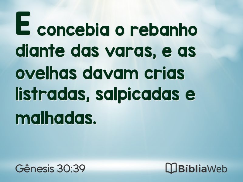 Gênesis 30:39 em imagem para compartilhar