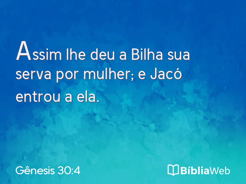 Gênesis 30:4 em imagem para compartilhar