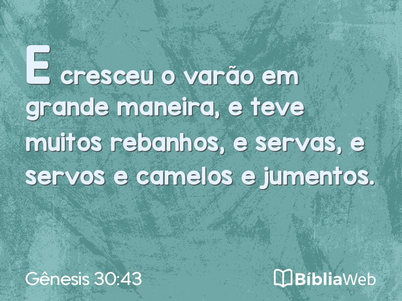 Gênesis 30:43 em imagem para compartilhar