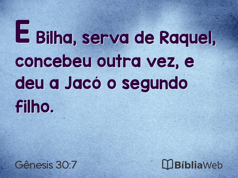 Gênesis 30:7 em imagem para compartilhar