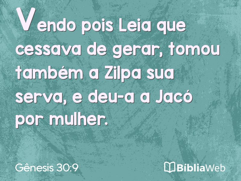 Gênesis 30:9 em imagem para compartilhar