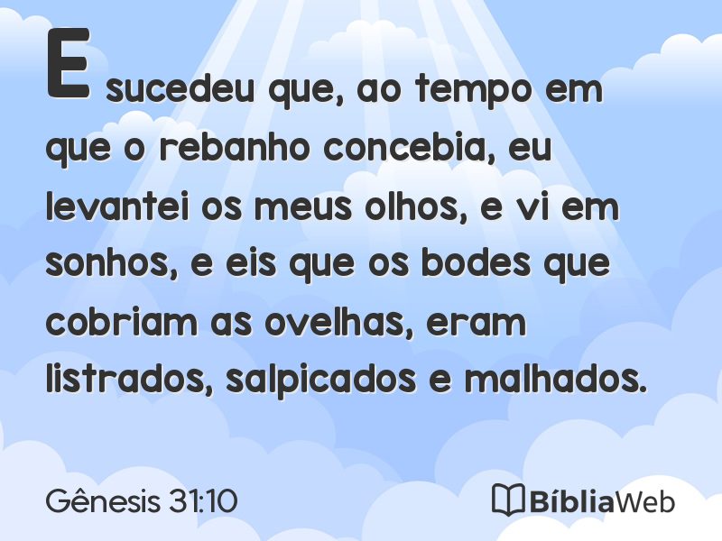 Gênesis 31:10 em imagem para compartilhar