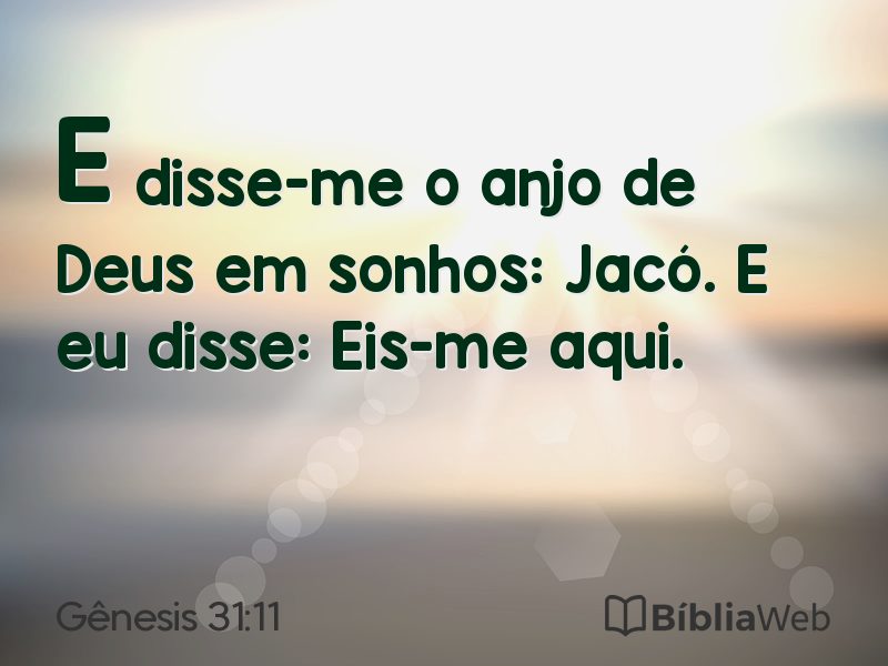 Gênesis 31:11 em imagem para compartilhar
