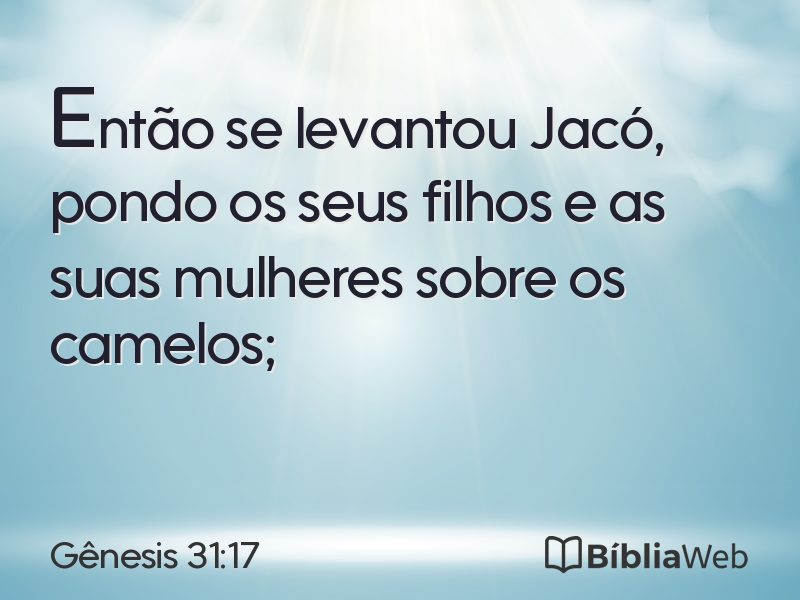 Gênesis 31:17 em imagem para compartilhar