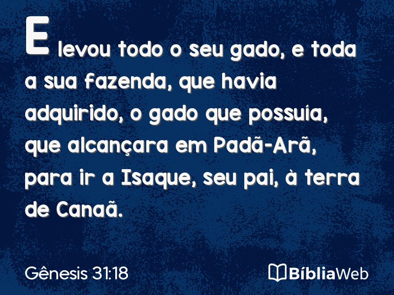 Gênesis 31:18 em imagem para compartilhar