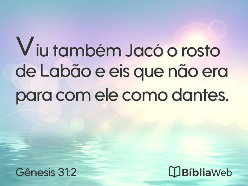 Gênesis 31:2 em imagem para compartilhar