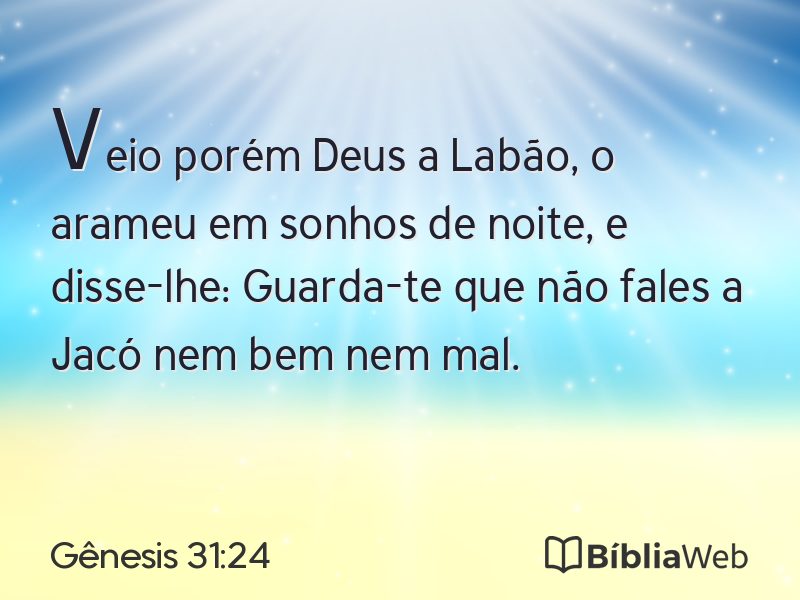 Gênesis 31:24 em imagem para compartilhar