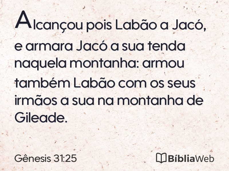 Gênesis 31:25 em imagem para compartilhar