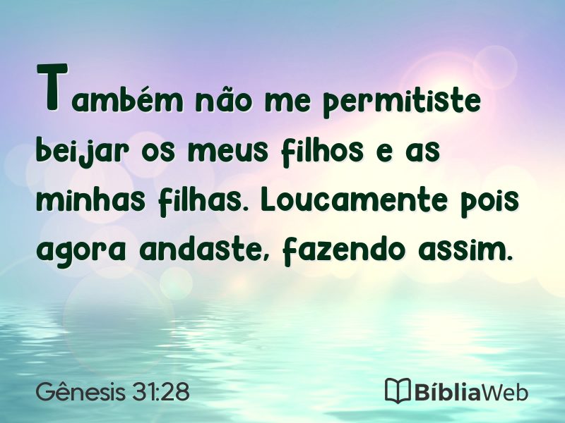 Gênesis 31:28 em imagem para compartilhar