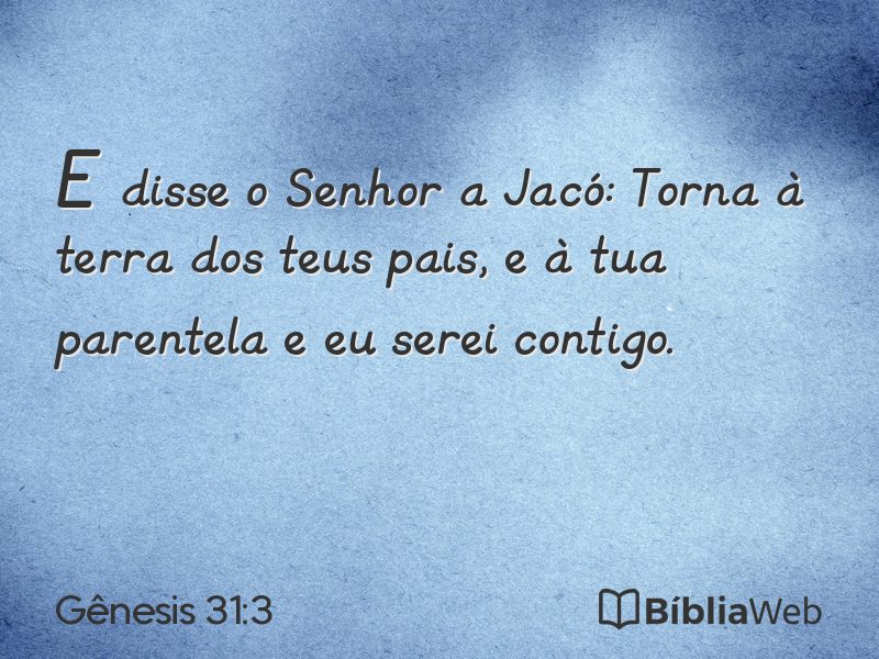 Gênesis 31:3 em imagem para compartilhar
