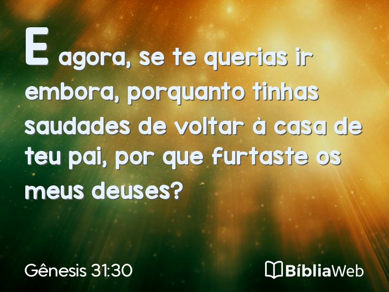 Gênesis 31:30 em imagem para compartilhar