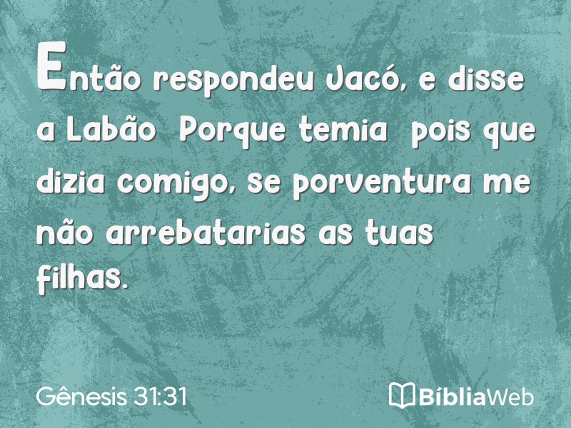 Gênesis 31:31 em imagem para compartilhar
