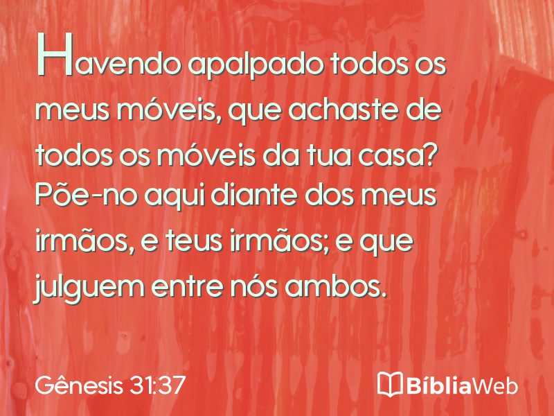 Gênesis 31:37 em imagem para compartilhar