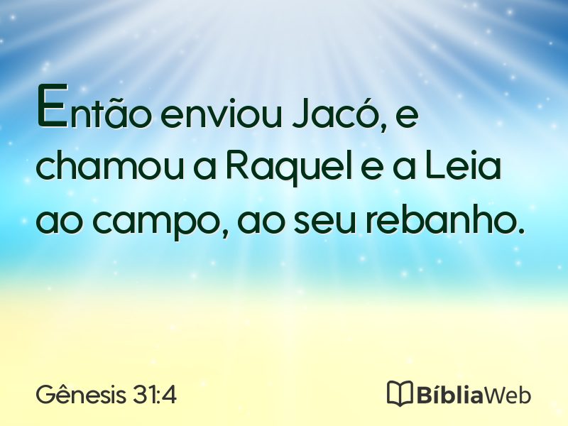 Gênesis 31:4 em imagem para compartilhar