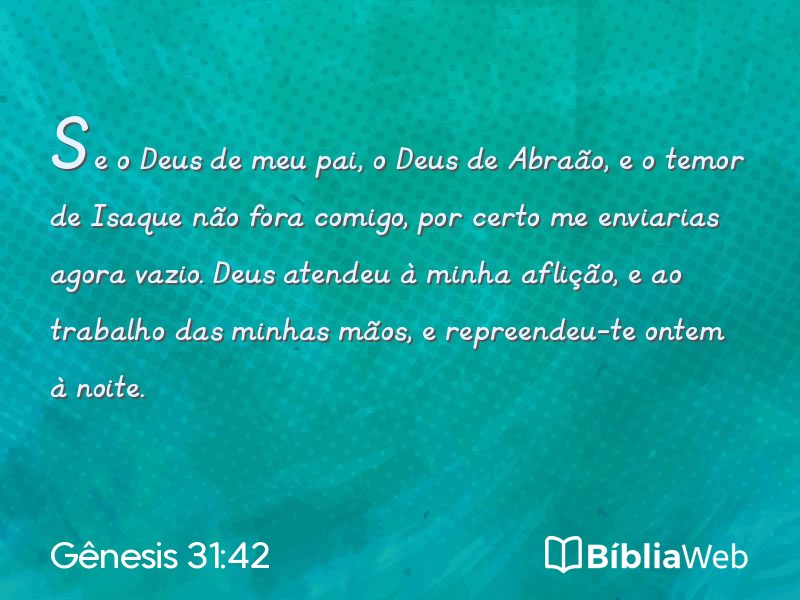 Gênesis 31:42 em imagem para compartilhar