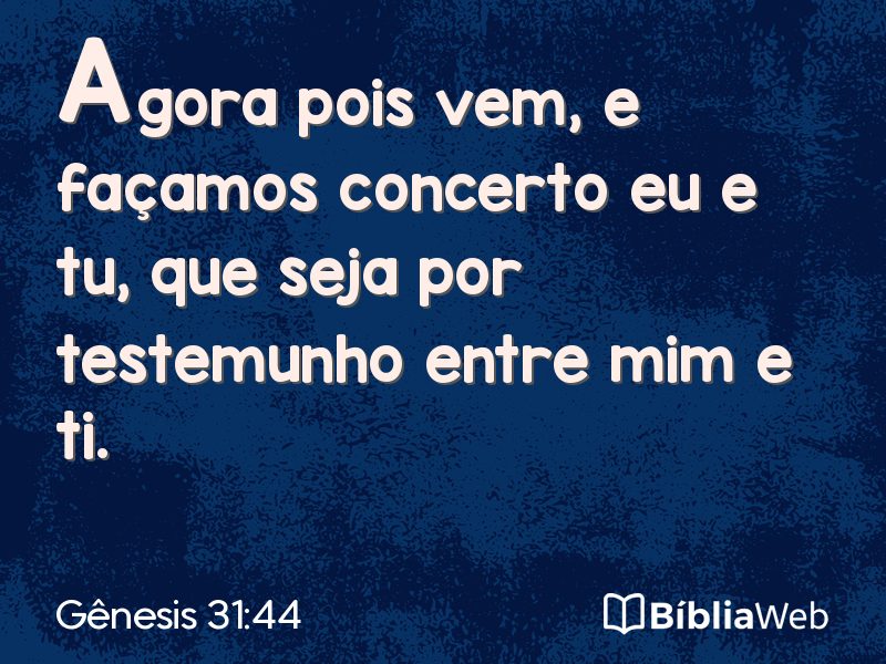 Gênesis 31:44 em imagem para compartilhar