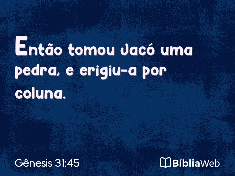 Gênesis 31:45 em imagem para compartilhar
