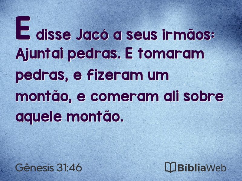 Gênesis 31:46 em imagem para compartilhar