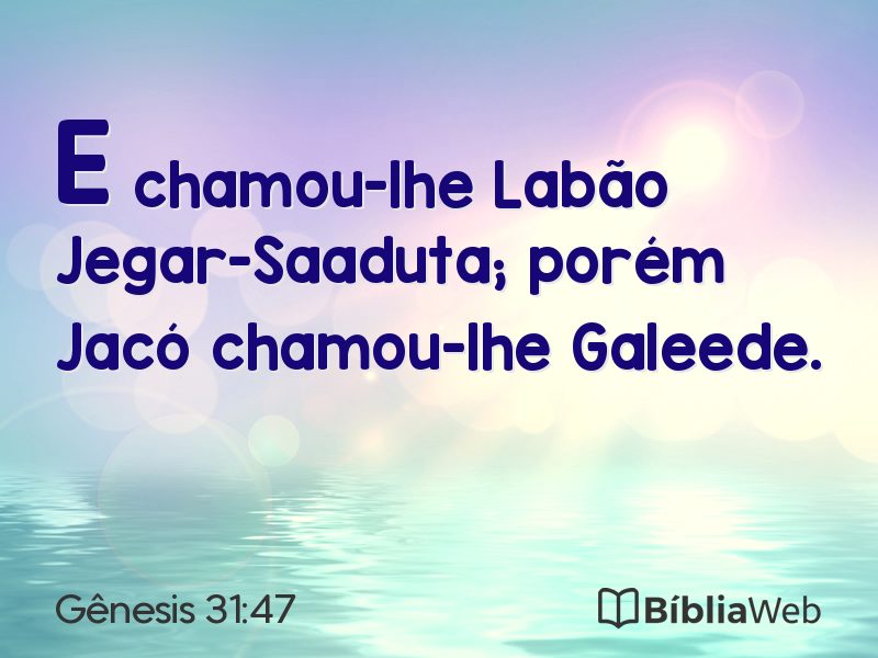 Gênesis 31:47 em imagem para compartilhar