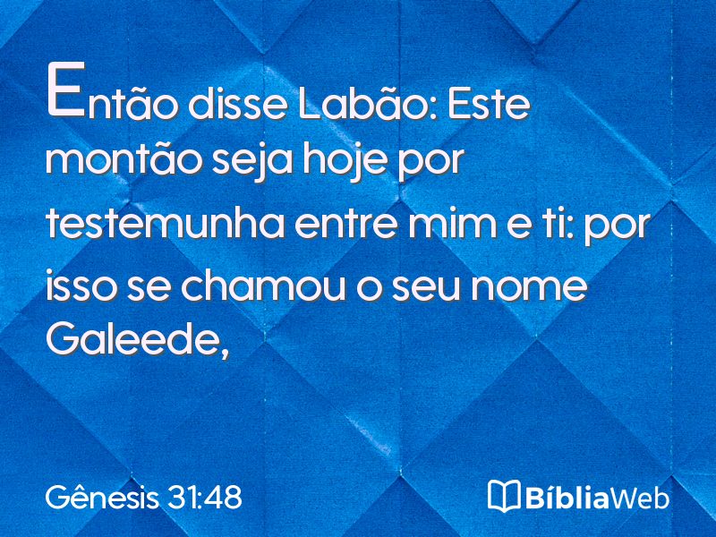 Gênesis 31:48 em imagem para compartilhar