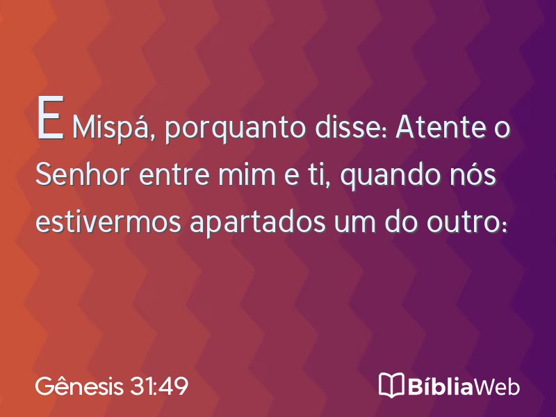 Gênesis 31:49 em imagem para compartilhar