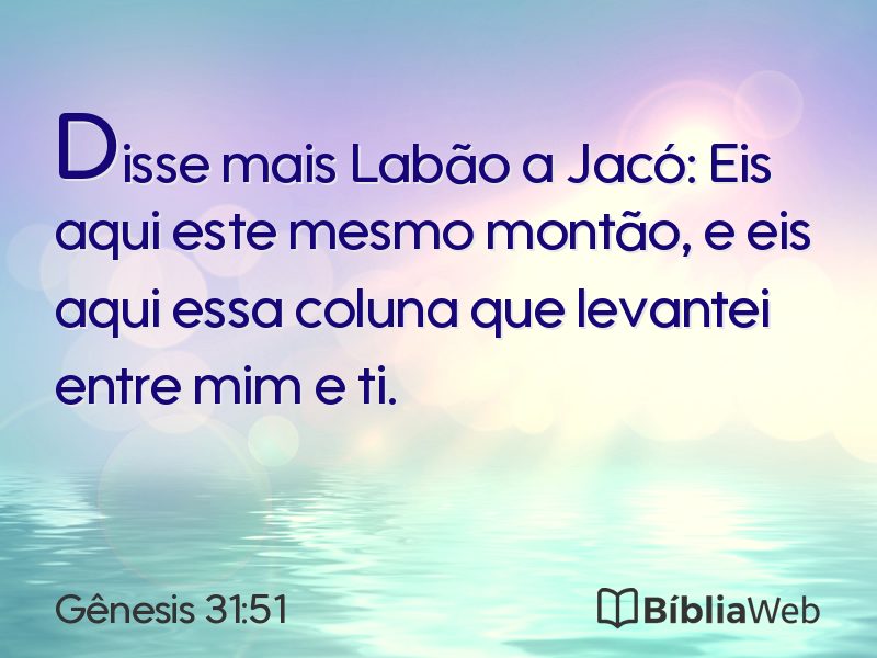 Gênesis 31:51 em imagem para compartilhar