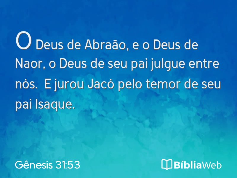 Gênesis 31:53 em imagem para compartilhar