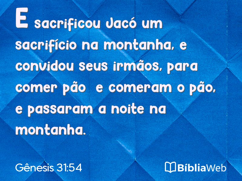 Gênesis 31:54 em imagem para compartilhar