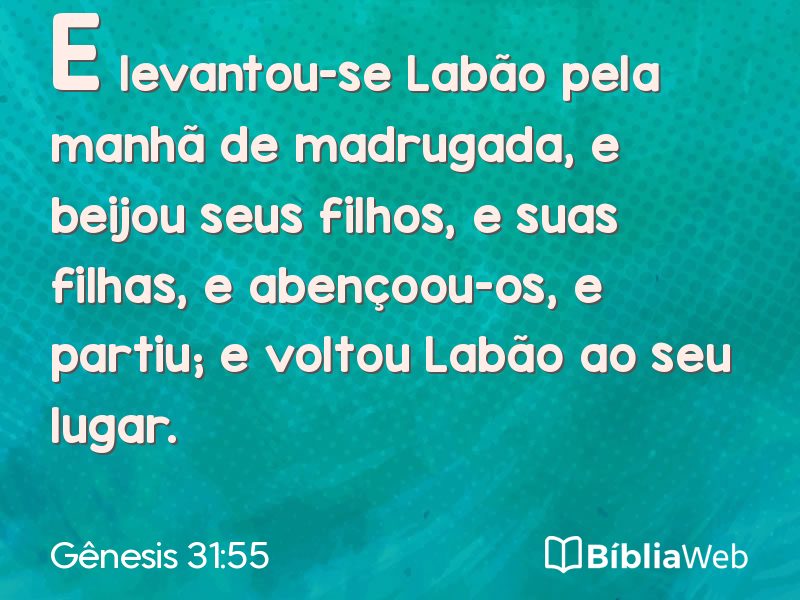 Gênesis 31:55 em imagem para compartilhar