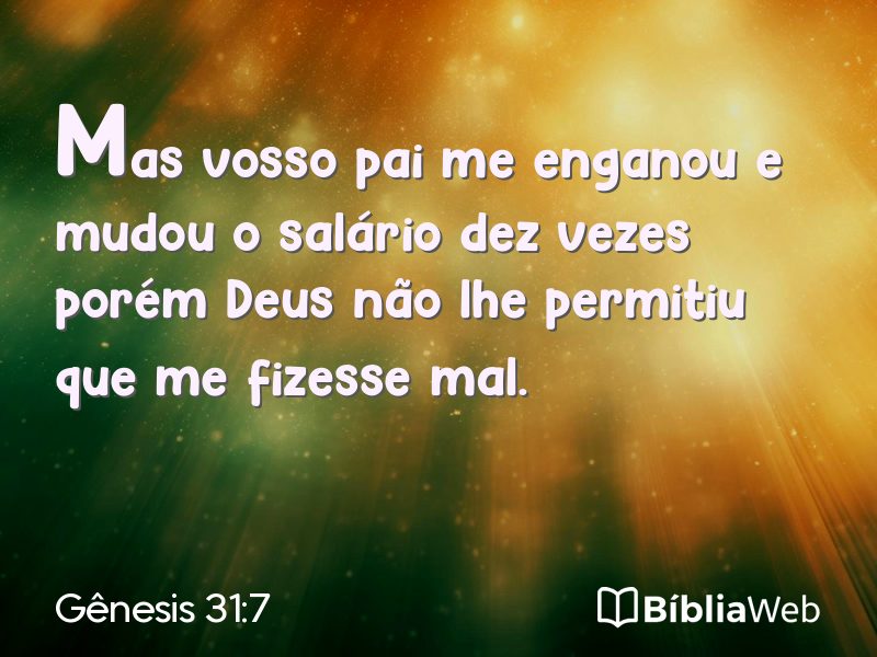 Gênesis 31:7 em imagem para compartilhar