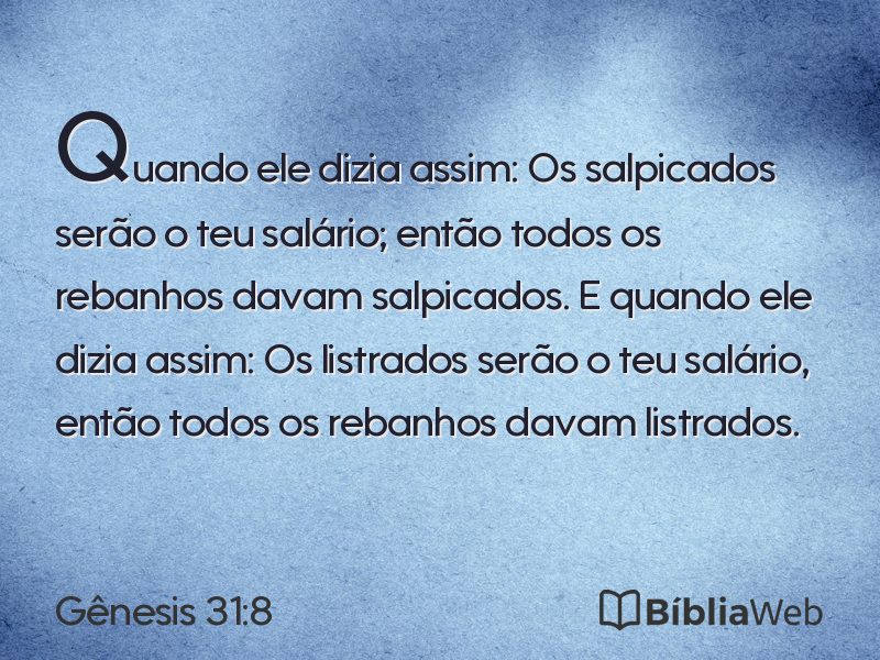 Gênesis 31:8 em imagem para compartilhar