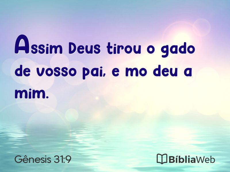 Gênesis 31:9 em imagem para compartilhar