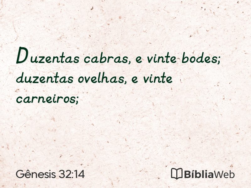 Gênesis 32:14 em imagem para compartilhar