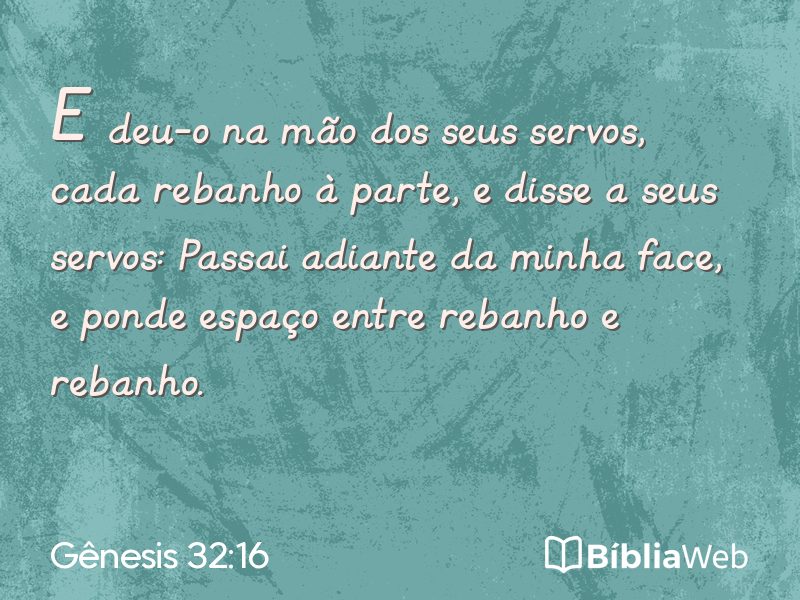 Gênesis 32:16 em imagem para compartilhar