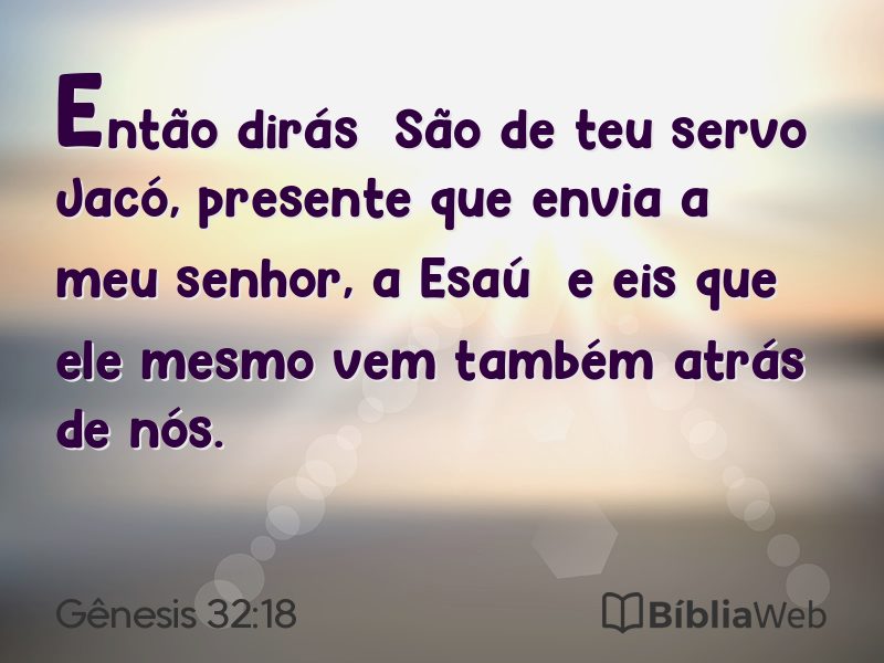 Gênesis 32:18 em imagem para compartilhar