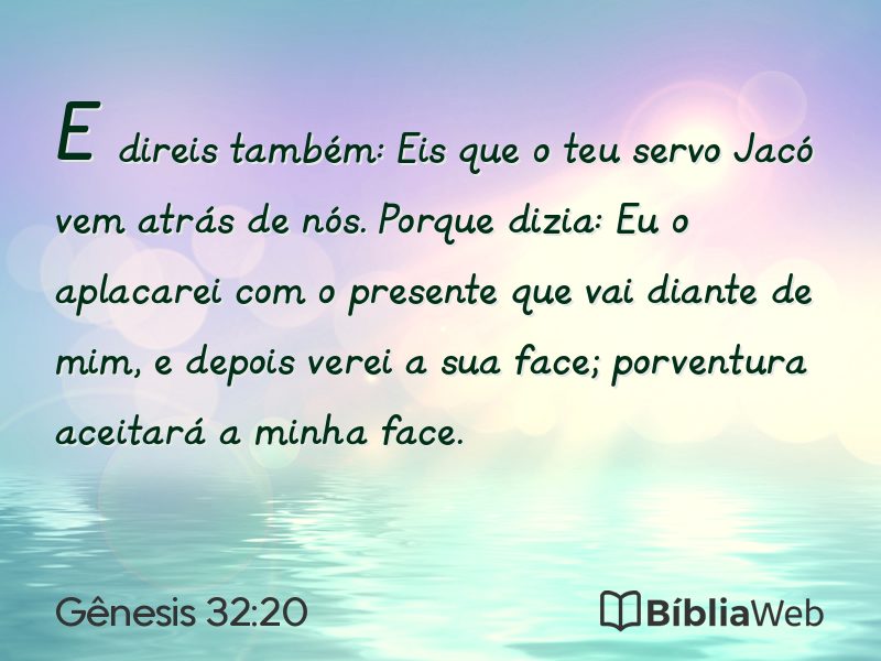 Gênesis 32:20 em imagem para compartilhar