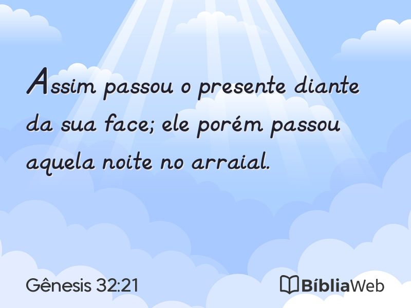 Gênesis 32:21 em imagem para compartilhar