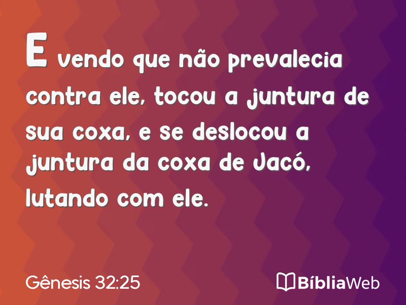 Gênesis 32:25 em imagem para compartilhar
