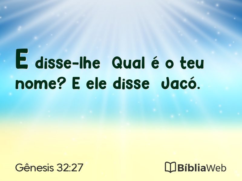 Gênesis 32:27 em imagem para compartilhar