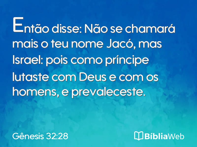 Gênesis 32:28 em imagem para compartilhar