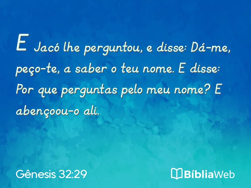 Gênesis 32:29 em imagem para compartilhar
