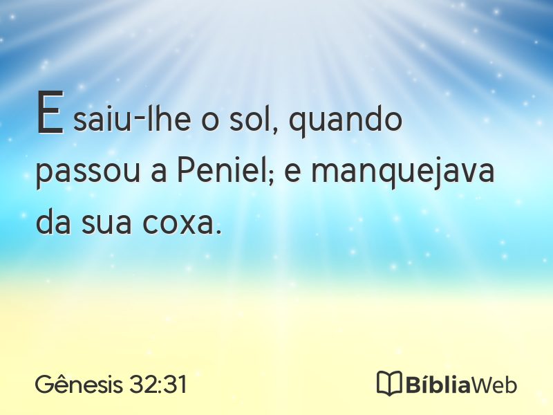 Gênesis 32:31 em imagem para compartilhar