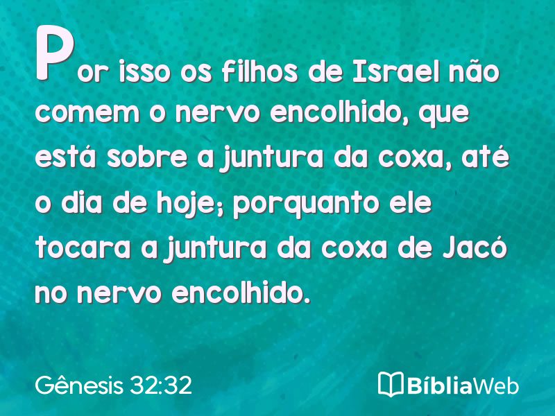 Gênesis 32:32 em imagem para compartilhar