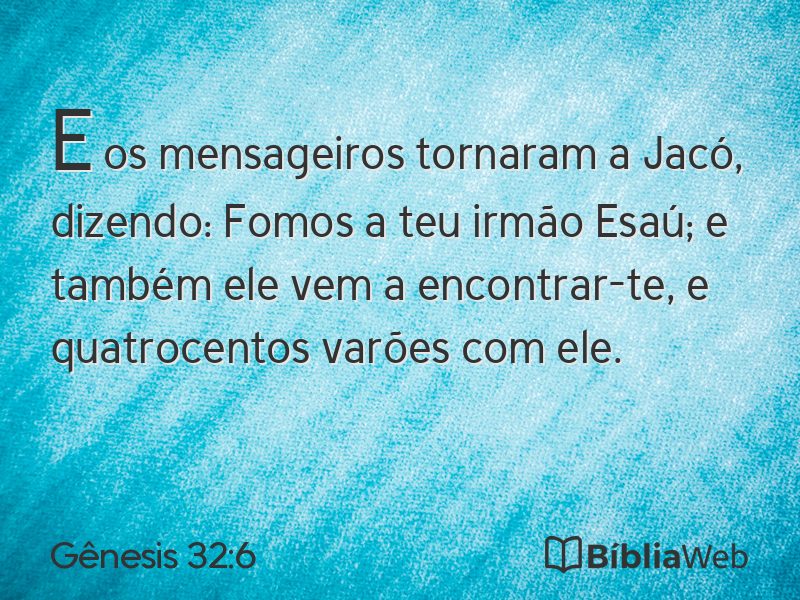 Gênesis 32:6 em imagem para compartilhar