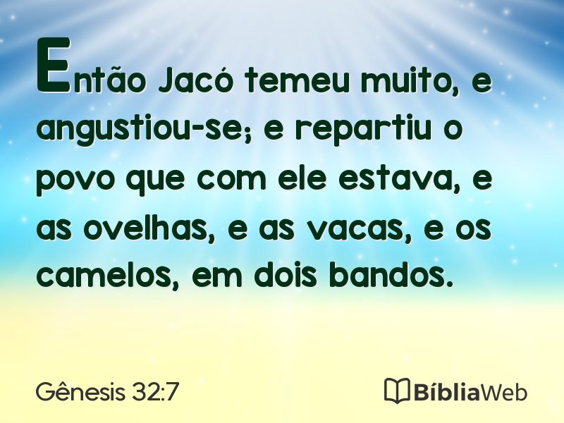 Gênesis 32:7 em imagem para compartilhar