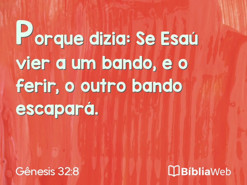 Gênesis 32:8 em imagem para compartilhar