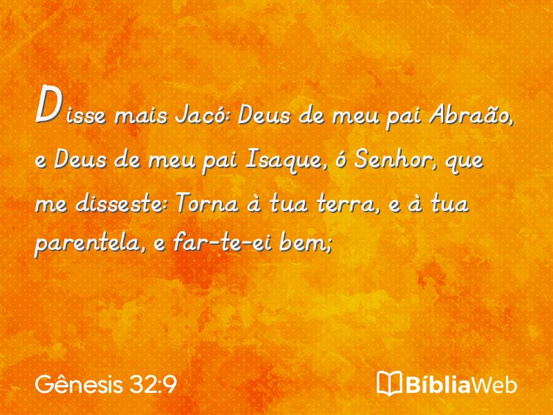 Gênesis 32:9 em imagem para compartilhar