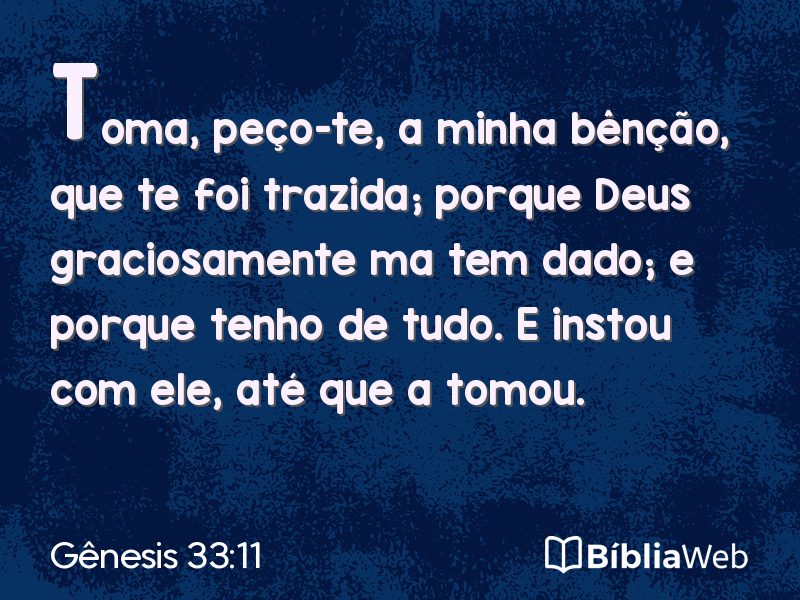 Gênesis 33:11 em imagem para compartilhar